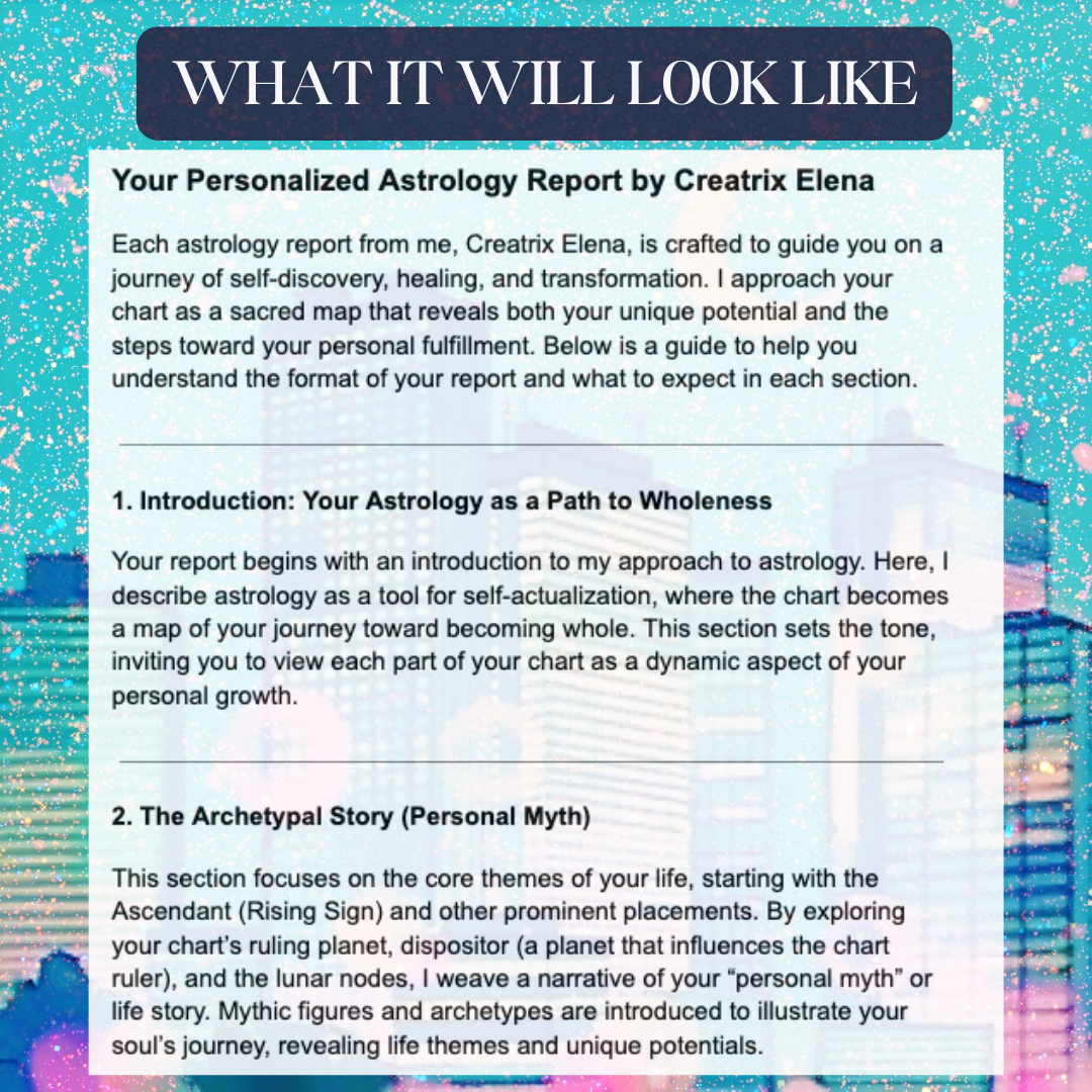 Your Map to Wholeness ✦ Personalized Birth Chart Reading by Elena